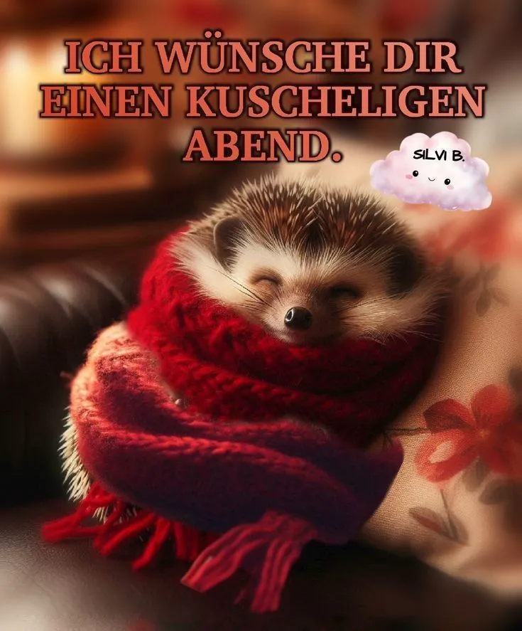 Ich wünsche dir einen kuscheligen Abend – Herzliche Guten-Abend-Grüße