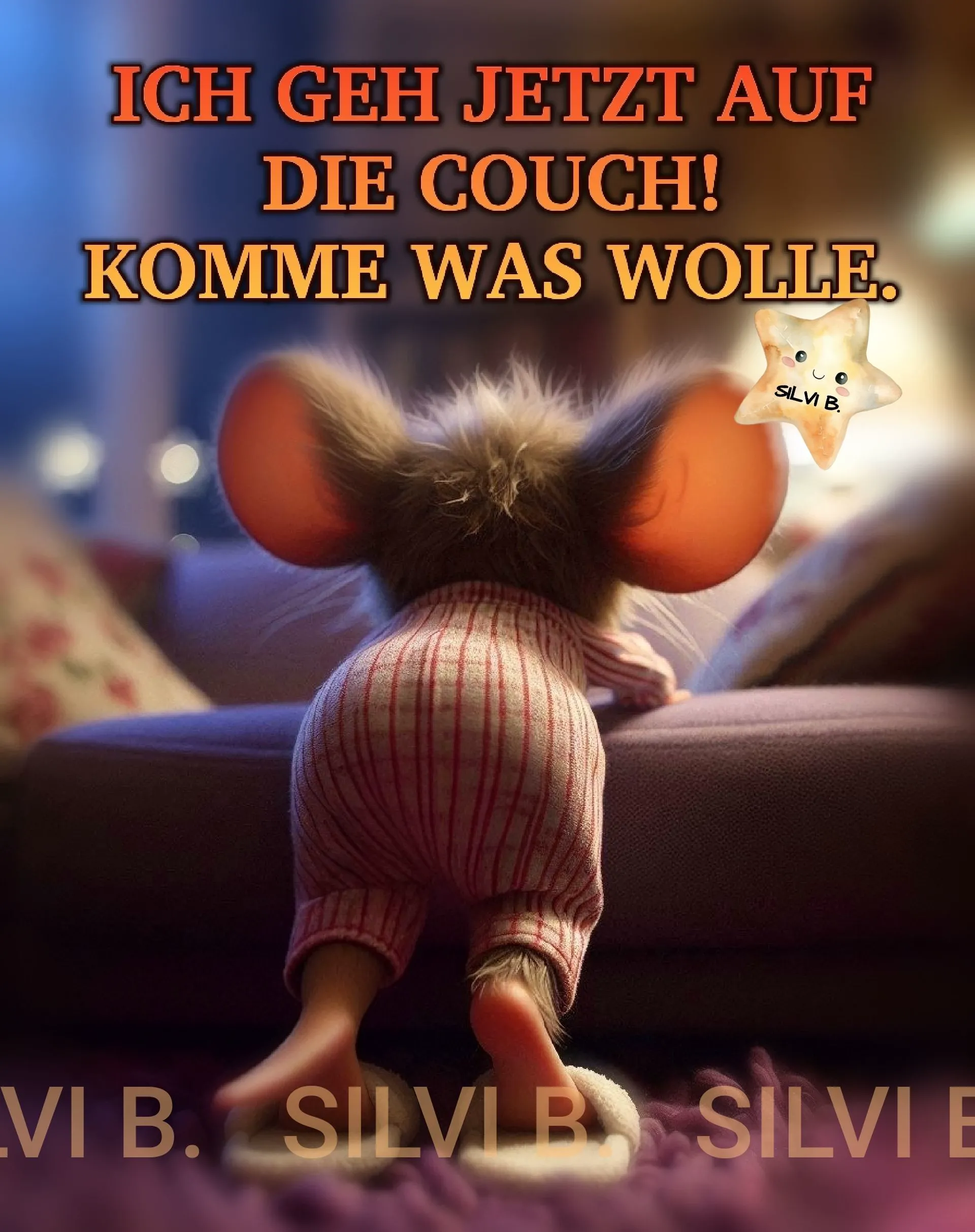 Ich geh jetzt auf die Couch! Dein Guten-Abend-Grußbild für einen entspannten Abend.