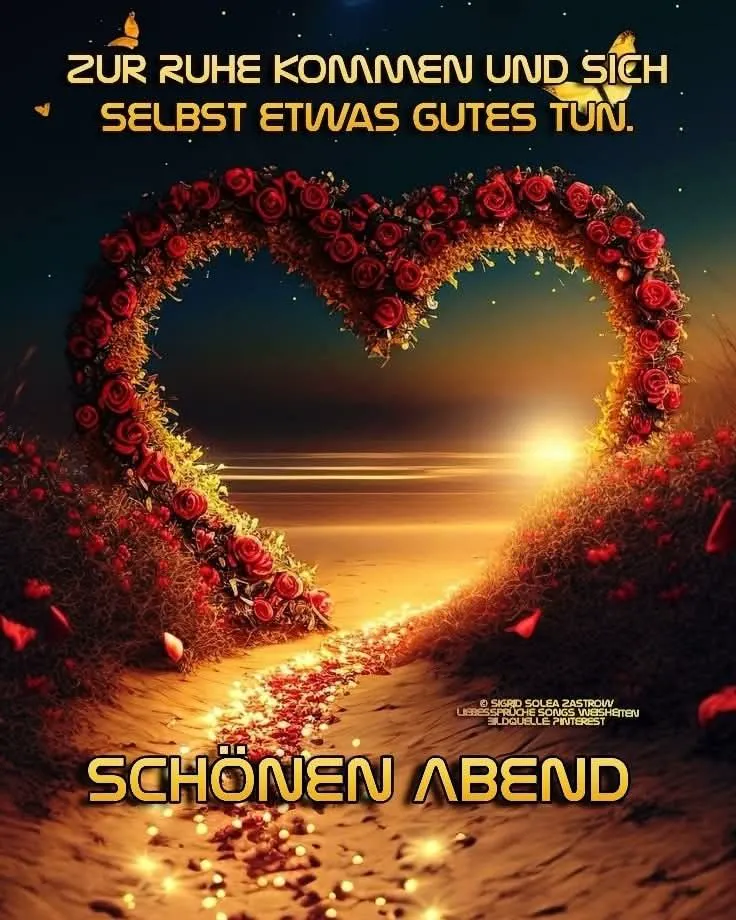 Schönen Abend: Zur Ruhe kommen mit diesem entspannten Grußbild