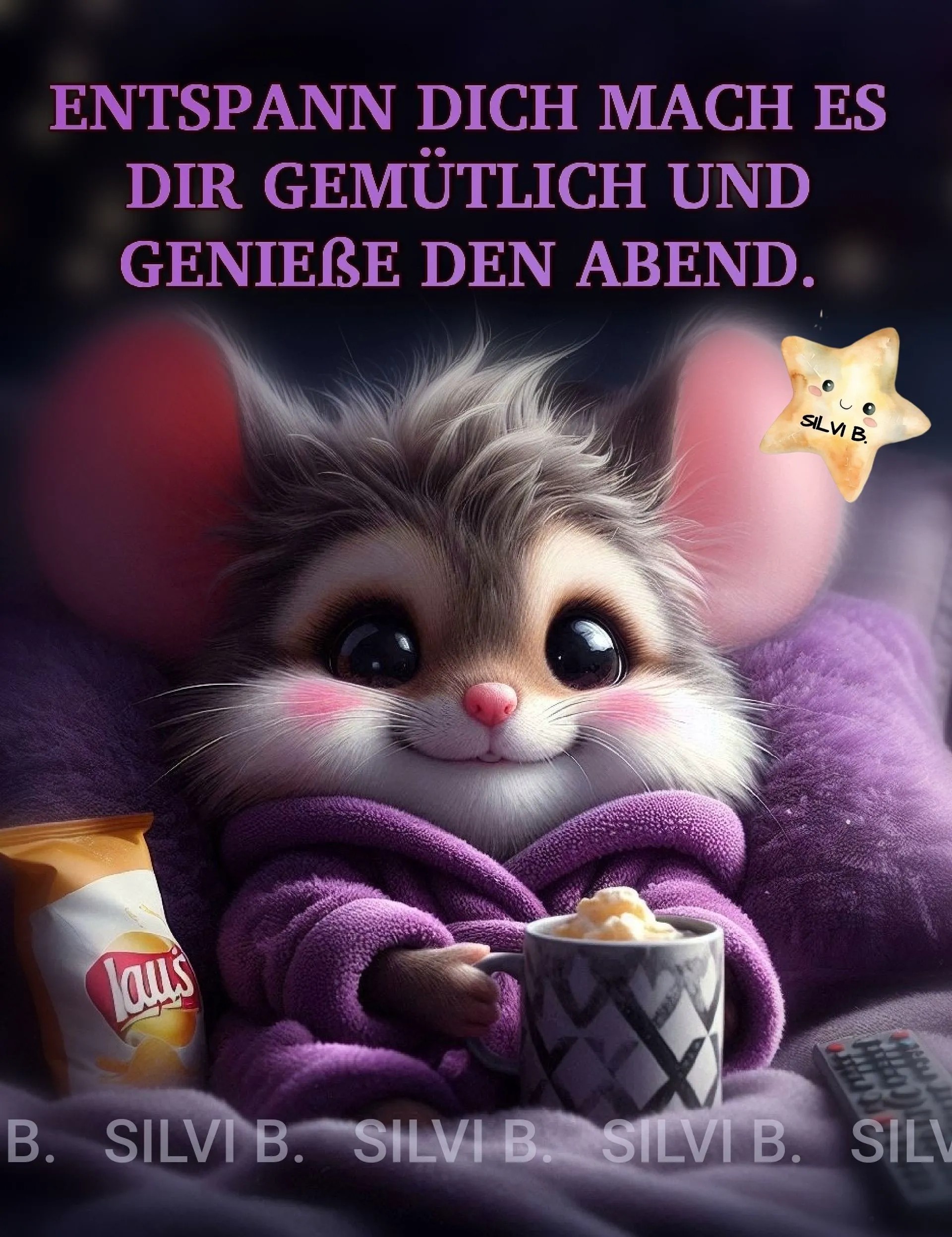 Entspann dich und genieße den Abend – Dein Guten-Abend-Grußbild!
