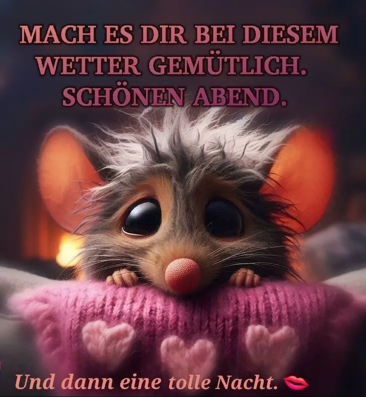 Gemütlicher Abendwunsch - Schönen Abend und gute Nacht!