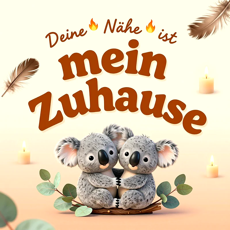 Deine Nähe ist mein Zuhause: Romantische Liebesbilder für Facebook teilen