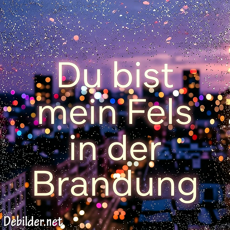 Du bist mein Fels in der Brandung: Romantischer Spruch für Instagram
