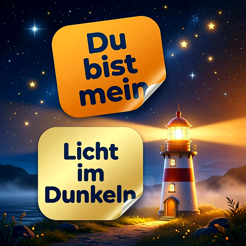 Du bist mein Licht im Dunkeln: Romantische Bilder für Telegram versenden