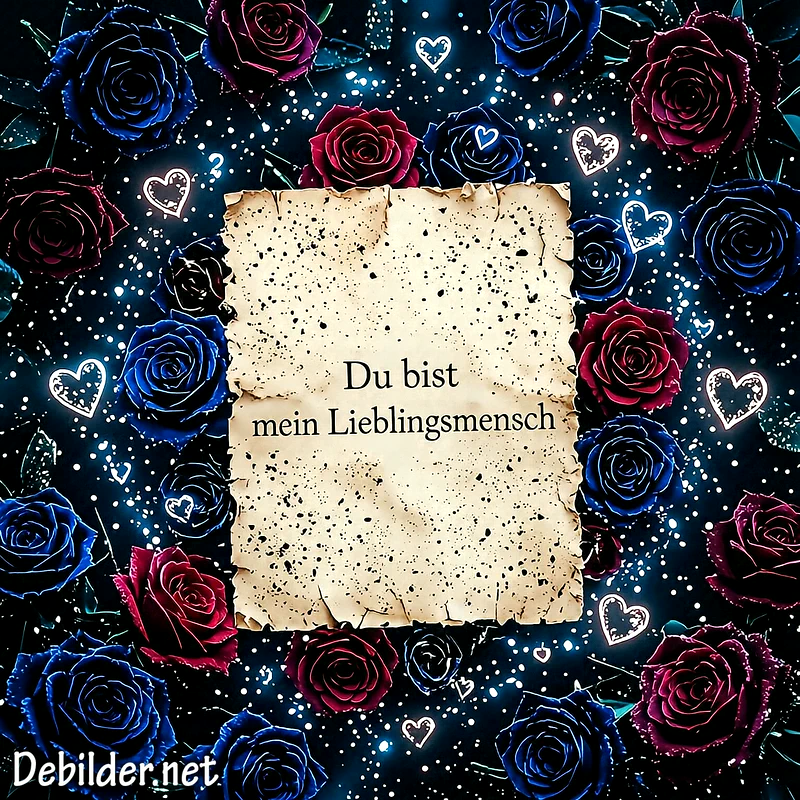 Du bist mein Lieblingsmensch – Romantische Rosen Bilder für Facebook