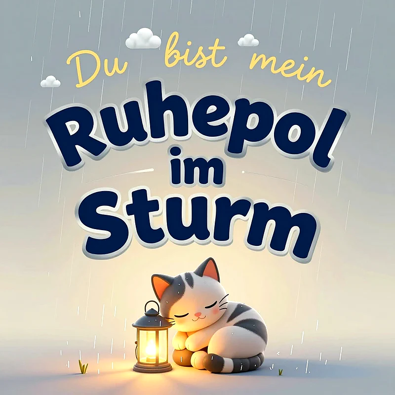 Du bist mein Ruhepol im Sturm: Kuschelige Liebesgrüße für Instagram