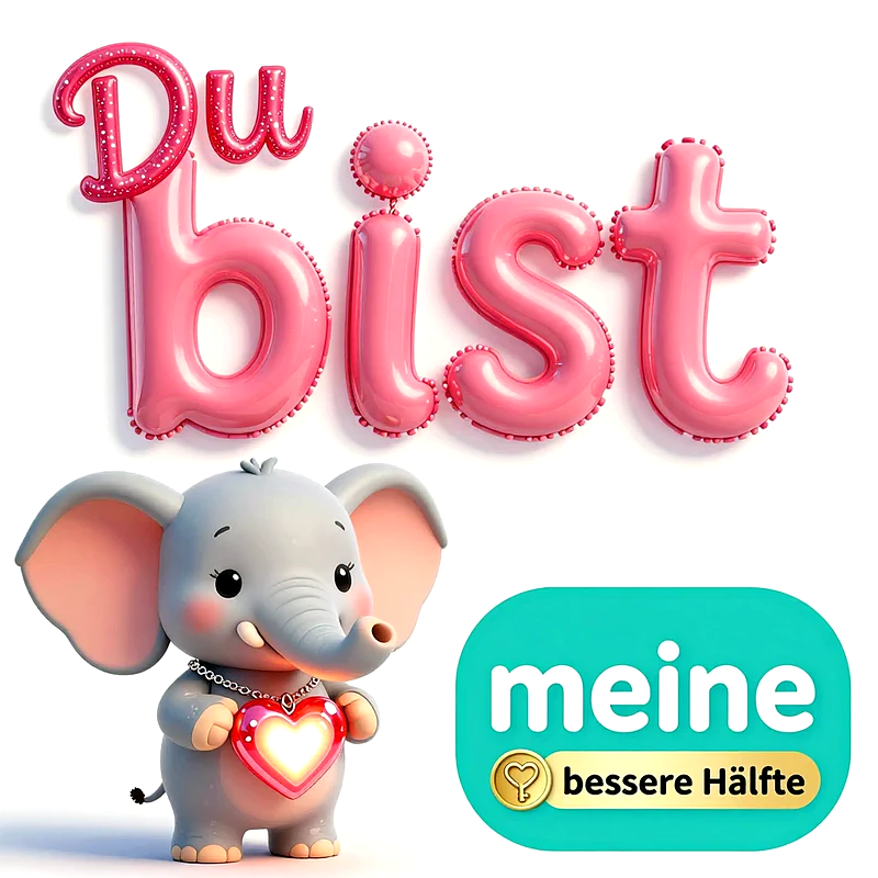 Du bist meine bessere Hälfte - Süße Liebesgrüße für WhatsApp verschicken