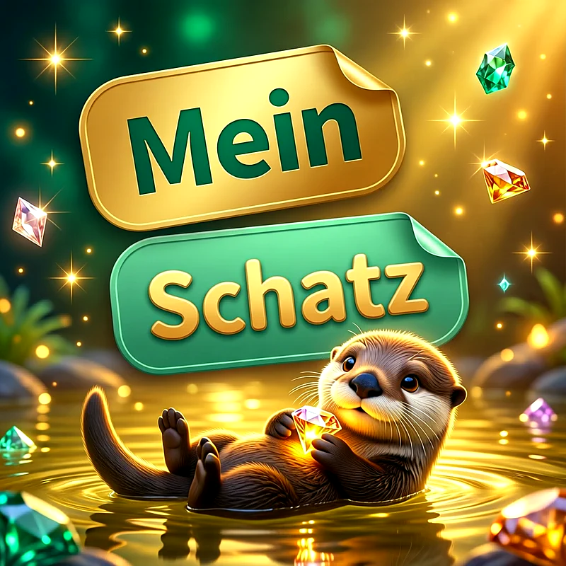 Glitzernde Mein Schatz Grußbilder für WhatsApp und Verliebte