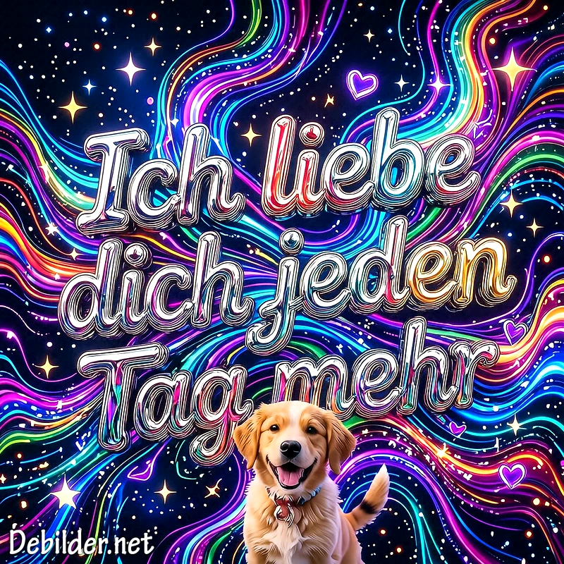 Ich liebe dich jeden Tag mehr – Romantische Grußbilder für WhatsApp