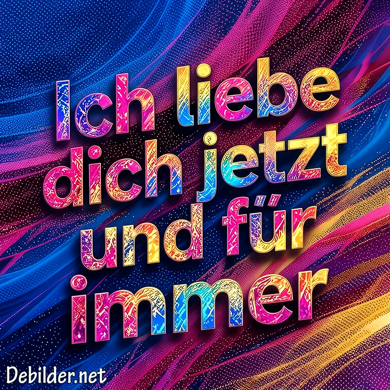 Ich liebe dich jetzt und für immer – Romantische Bilder für WhatsApp