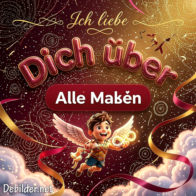 Ich liebe dich über alle Maßen – Romantisches Bild für Pinterest