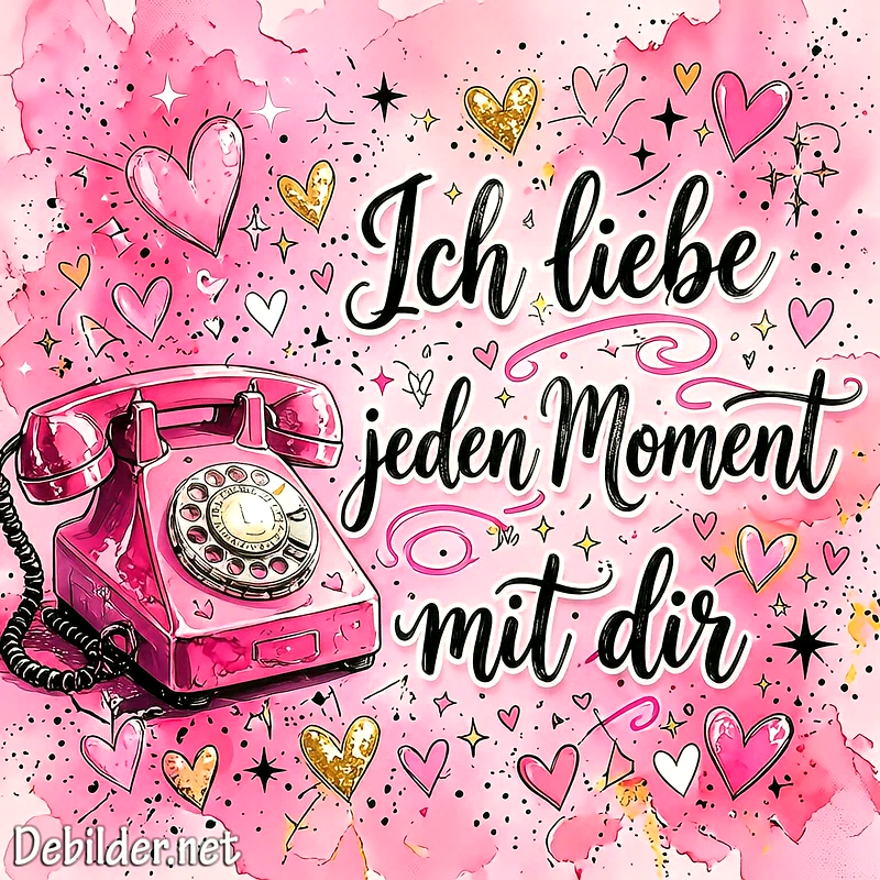 Ich liebe jeden Moment mit dir: Romantische Botschaft für WhatsApp