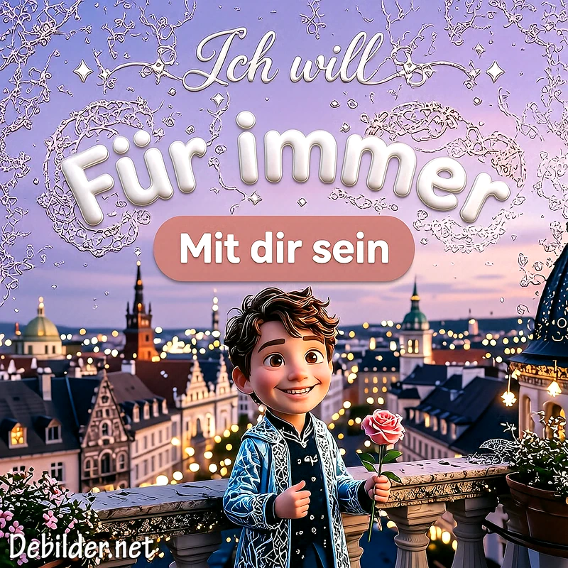 Ich will für immer mit dir sein – Romantisches Liebesbild für Pinterest