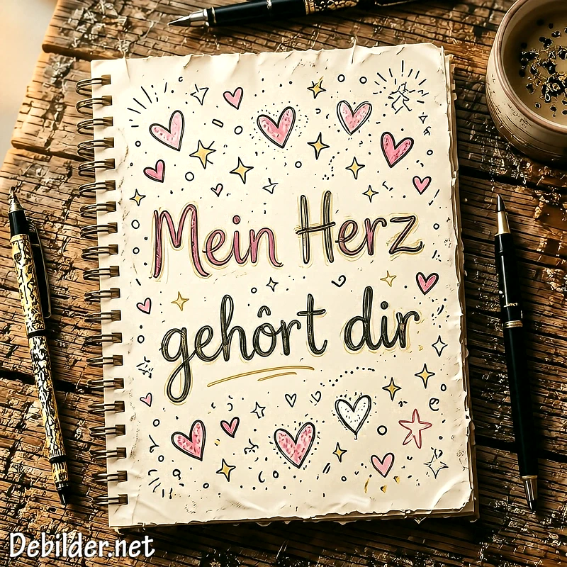 Mein Herz gehört dir – Romantische Liebesbotschaft für TikTok