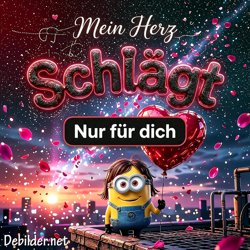 Mein Herz schlägt nur für dich – Romantische Grußbilder für WhatsApp