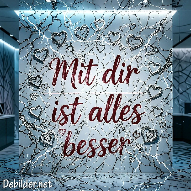 Mit dir ist alles besser: Gefühlsbetonte Liebesgrüße für Telegram