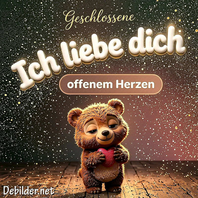Romantische Grußbilder mit Teddybär für YouTube und liebe Botschaften