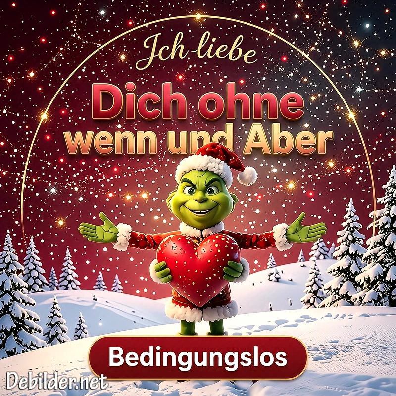 Romantische Liebessprüche mit dem Grinch für Instagram und WhatsApp