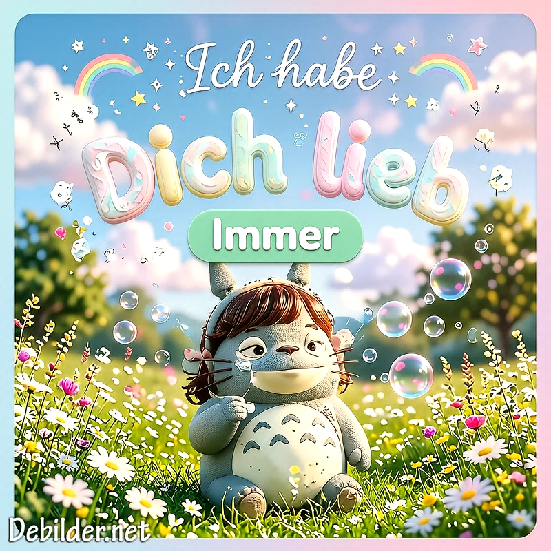Süße Liebesgrüße für WhatsApp: Ich habe dich immer unfassbar lieb