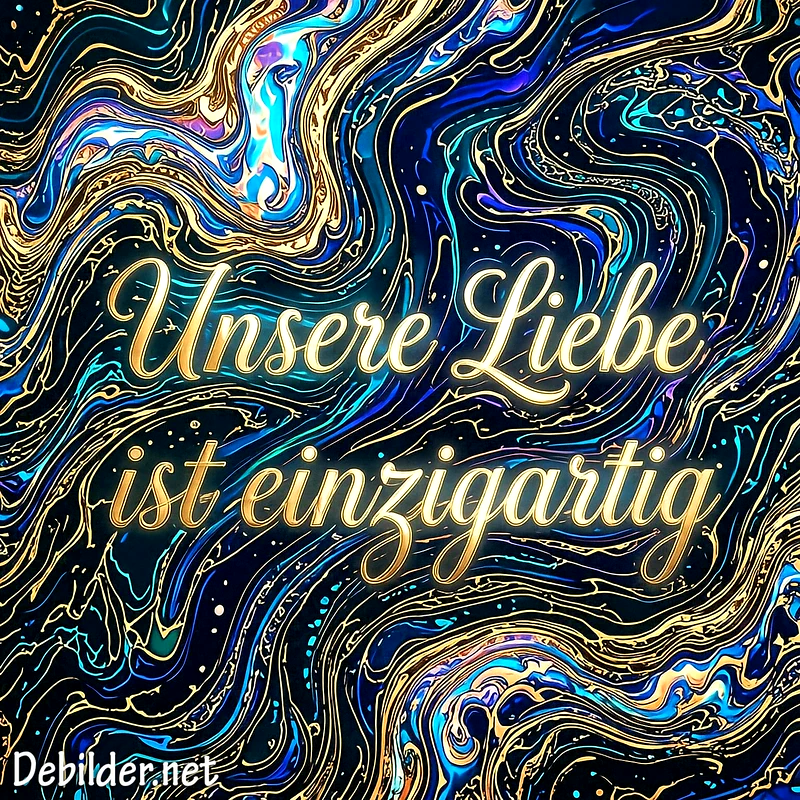 Unsere Liebe ist einzigartig – Romantische Grußbilder für WhatsApp