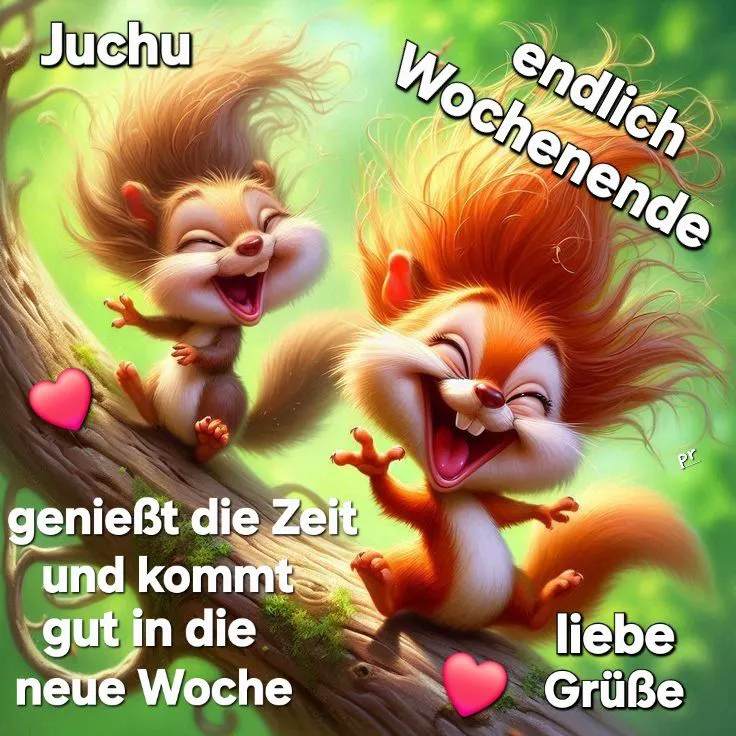 Ein Lied der Freude zum Wochenende: Eichhörnchen-Glück und Sonnenschein!