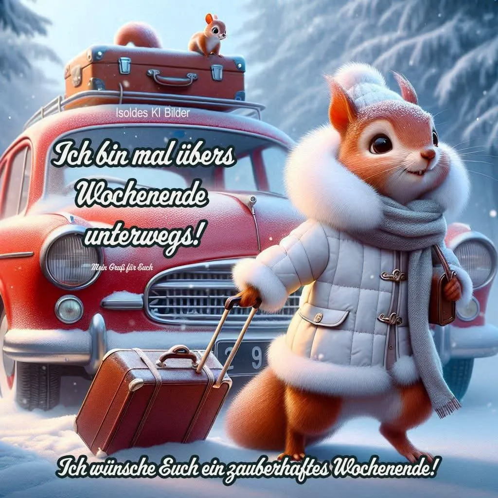 Ein zauberhaftes Wochenende mit Eichhörnchen im Winter