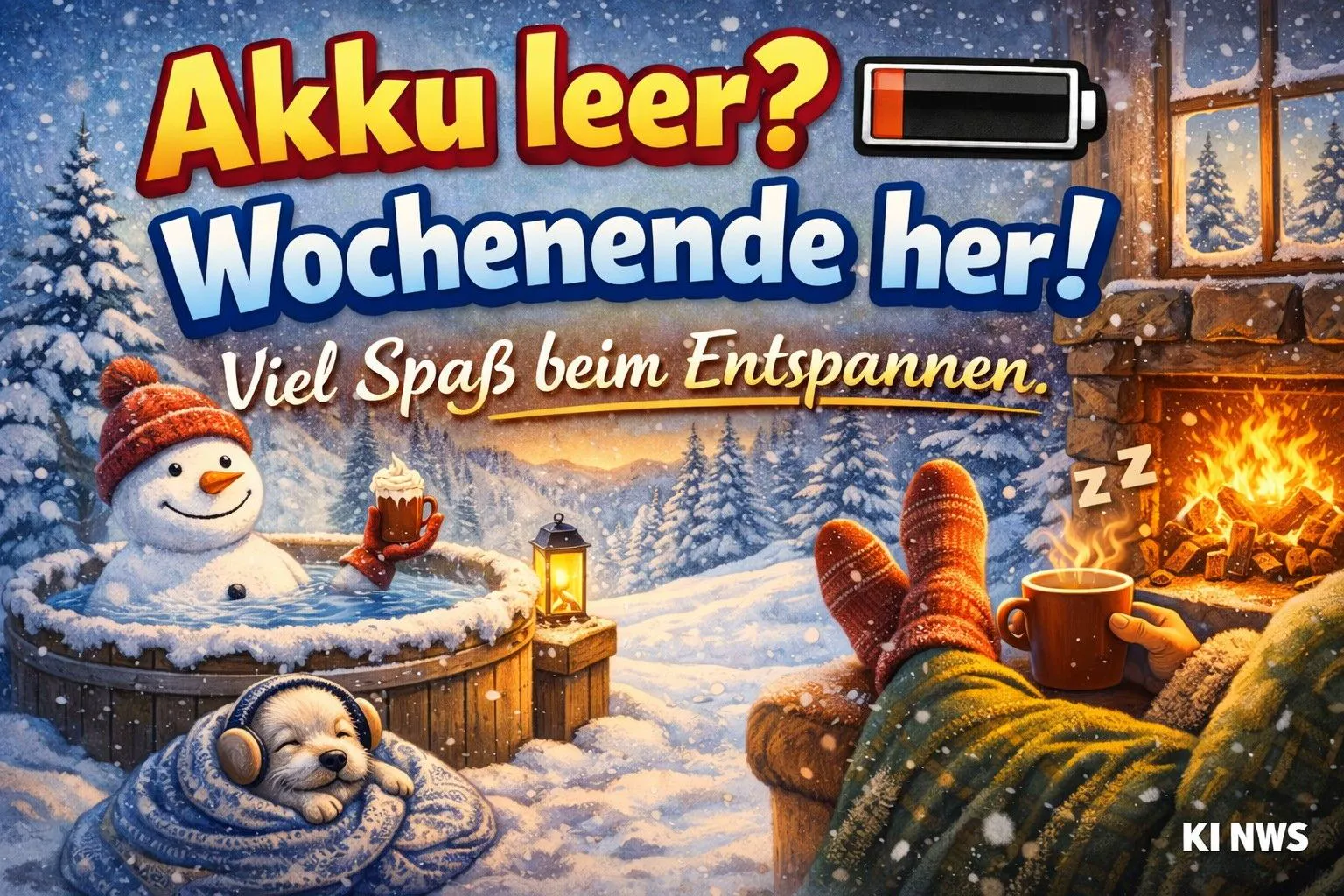 Gemütliches Schönes Wochenende Bild: Akku leer? Wochenende her zum Entspannen!