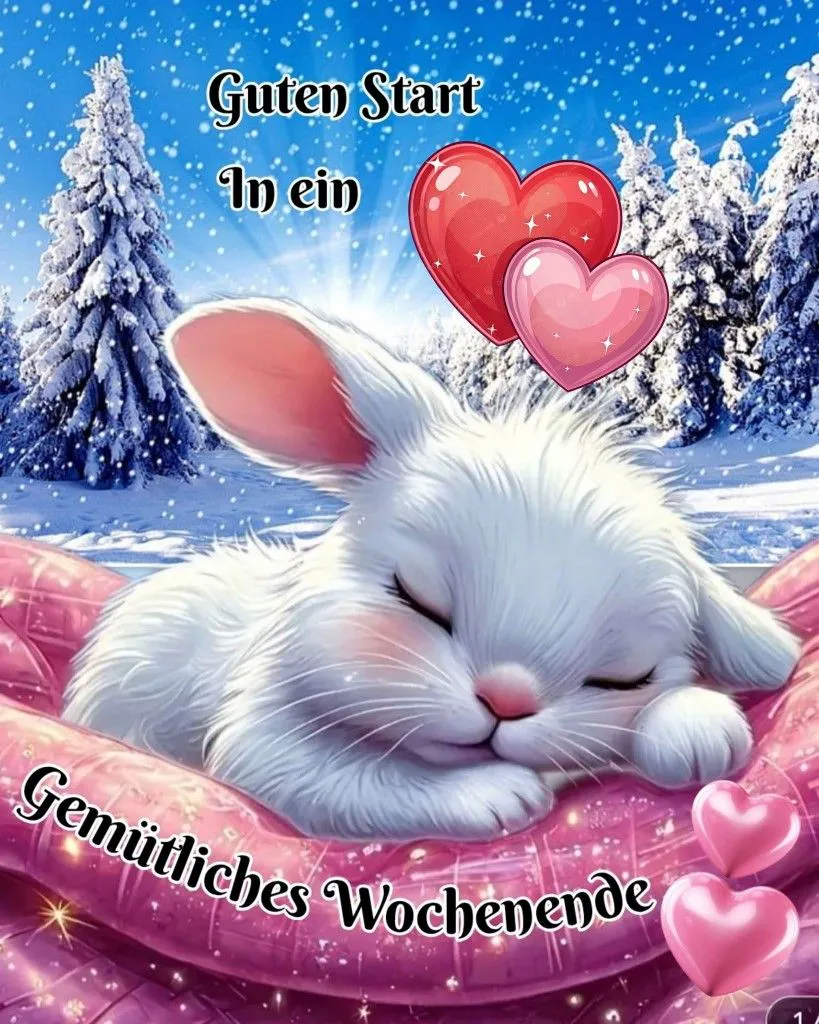 Gemütliches Wochenende mit süßem Hasen - Guten Start