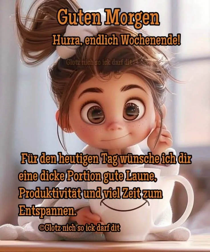 Guten Morgen Wochenende: Dein Herz blüht auf in stiller Ruh'!