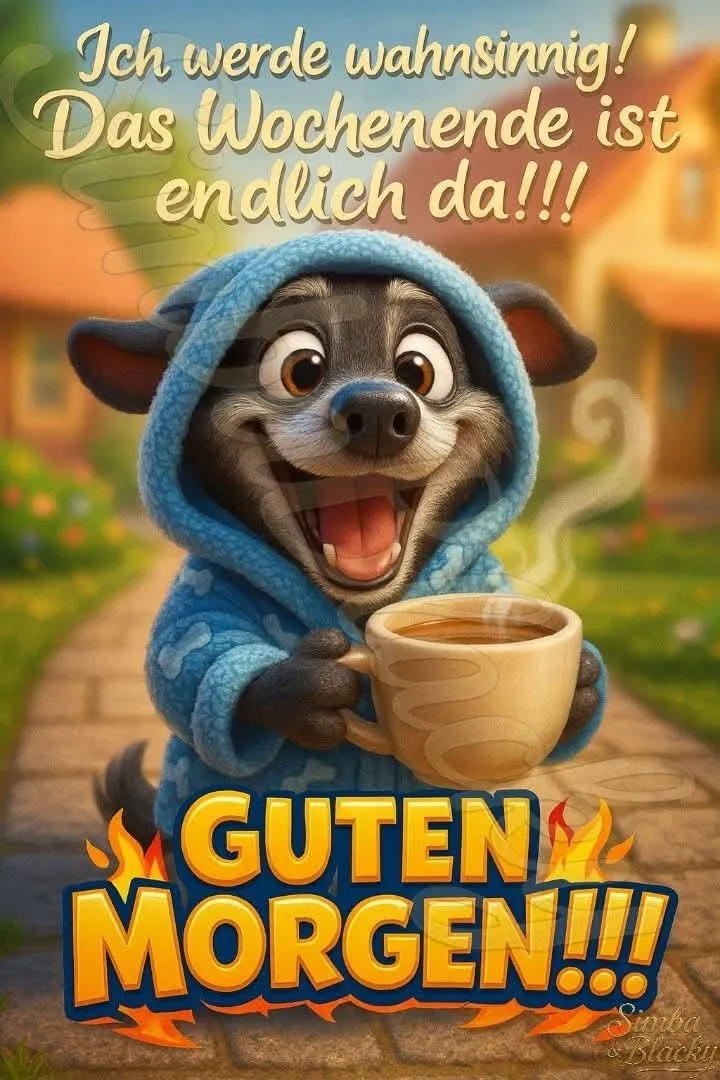 Guten Morgen, wunderschönes Wochenende! Dein Herz beflügelt die Zeit