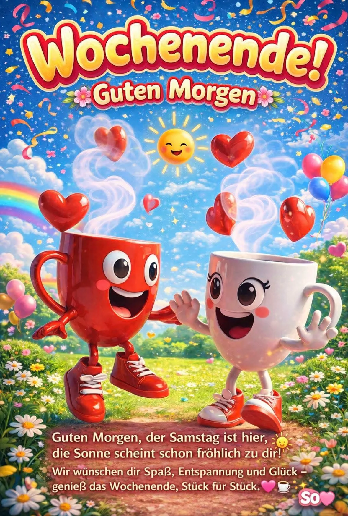 Samstag Morgen: Dein fröhlicher Start in ein Glücks-Wochenende!