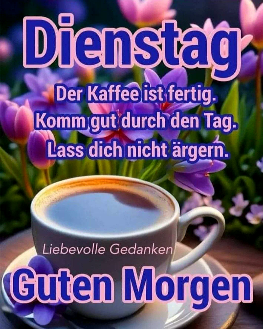 Dienstag-Motivation: Guten Morgen mit einer Tasse Kaffee