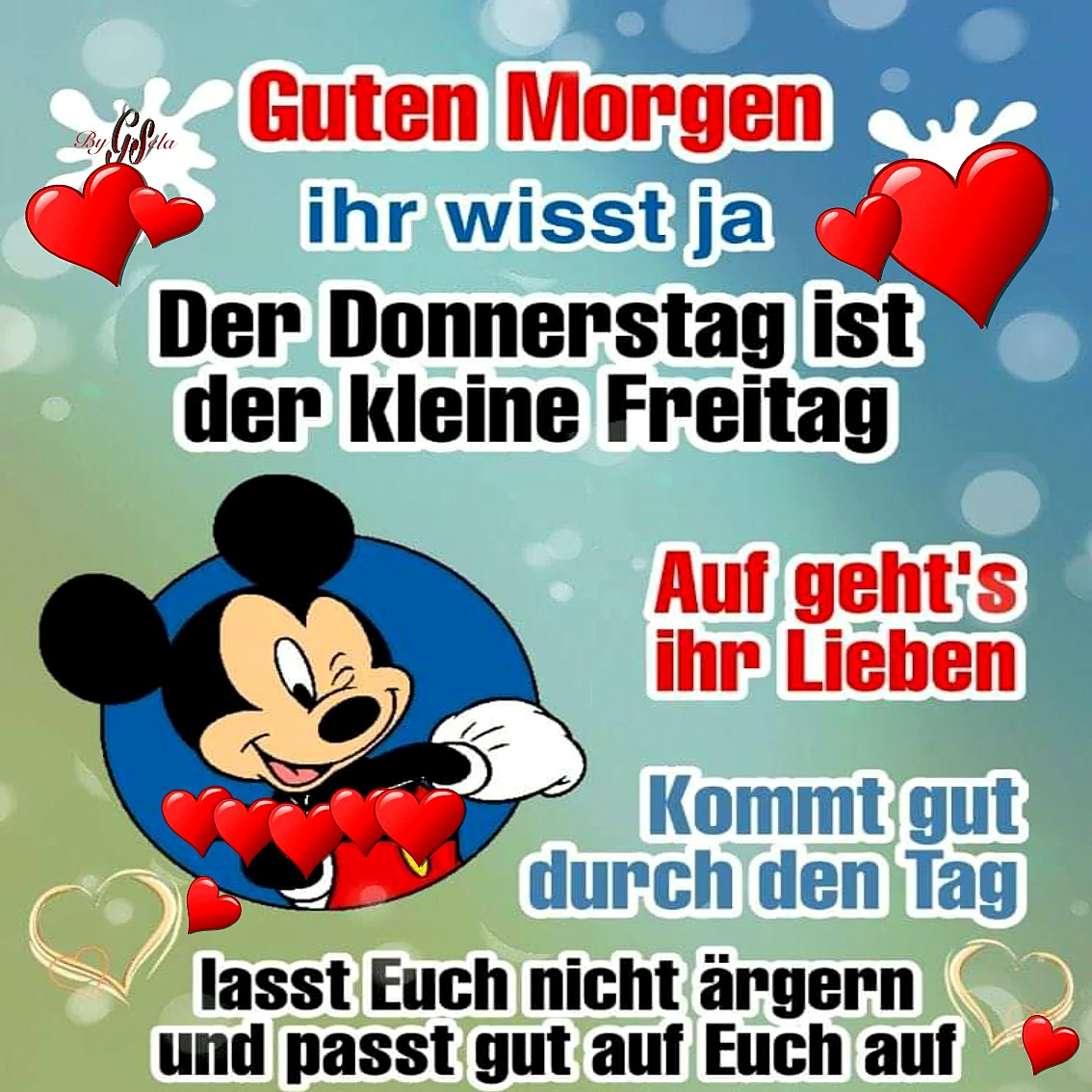 Donnerstag-Gruß: Der kleine Freitag ist da!