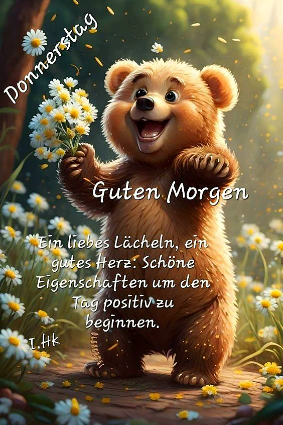 Donnerstag-Gruß: Guten Morgen mit einem Lächeln!