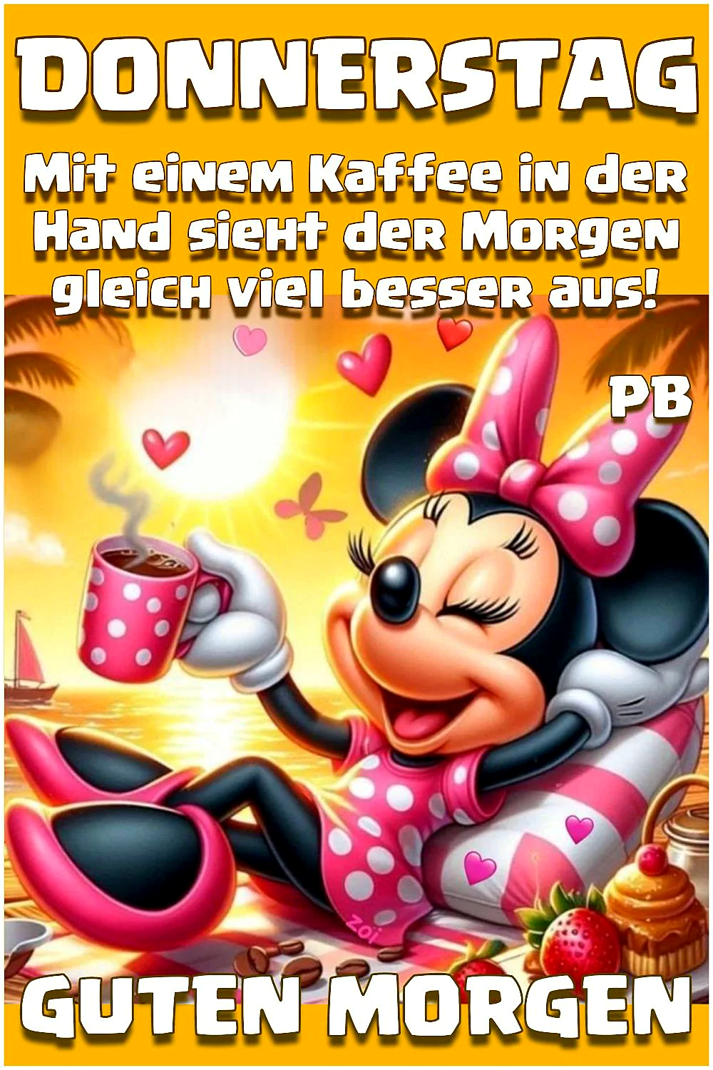 Donnerstag-Gruß: Guten Morgen mit Kaffee