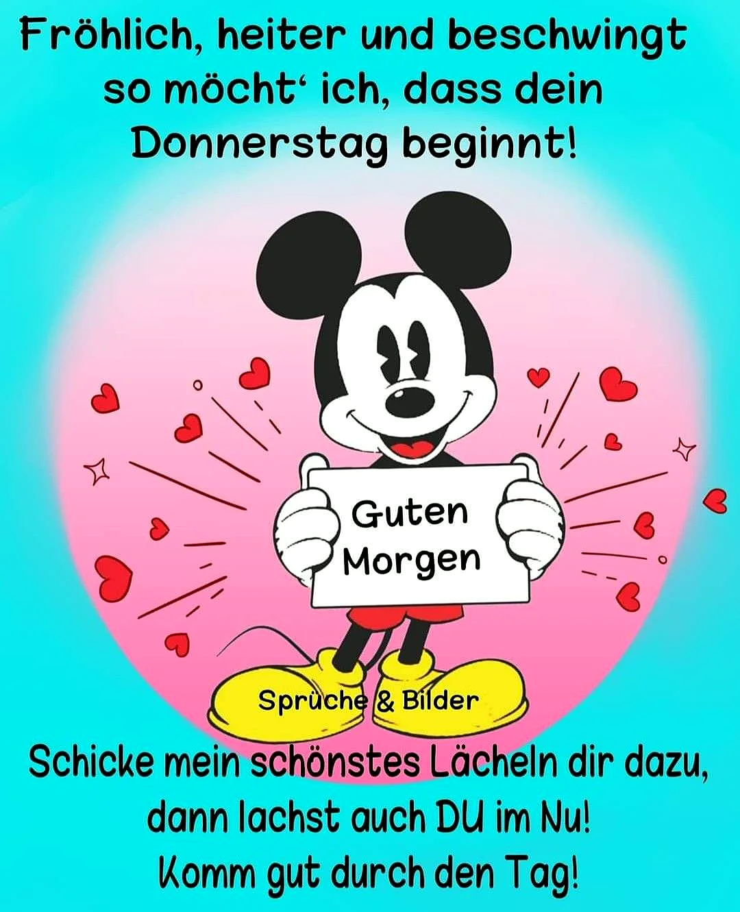 Donnerstag-Gruß mit Mickey Mouse