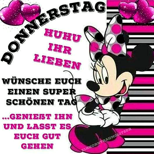 Donnerstag-Gruß mit Minnie Maus - Schönen Tag!