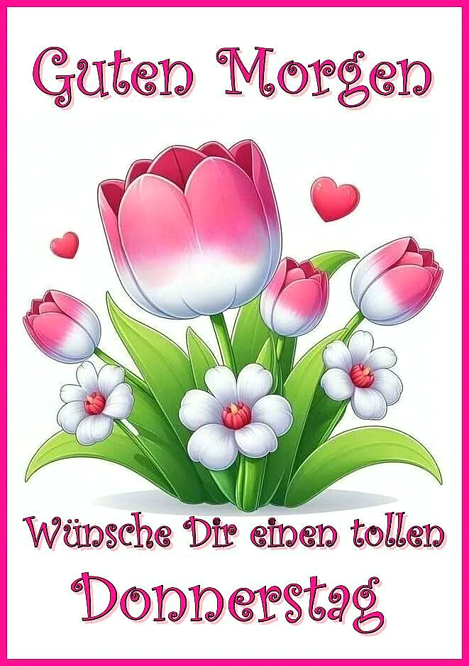 Donnerstag Morgen: Mit diesem Gruß winkt das Wochenende schon ganz frech!