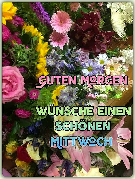 Ein bunter Mittwochsgruß: Halte durch, die Wochenmitte ist fast geschafft!