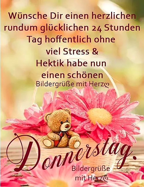 Ein gemütlicher Donnerstag: Süße Grüße mit Teddy zum Wochenende hin