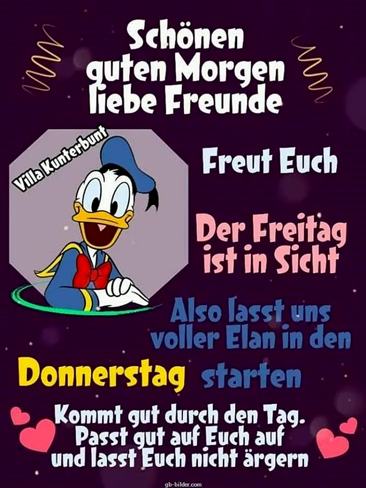Freitag ist in Sicht! Guten Morgen