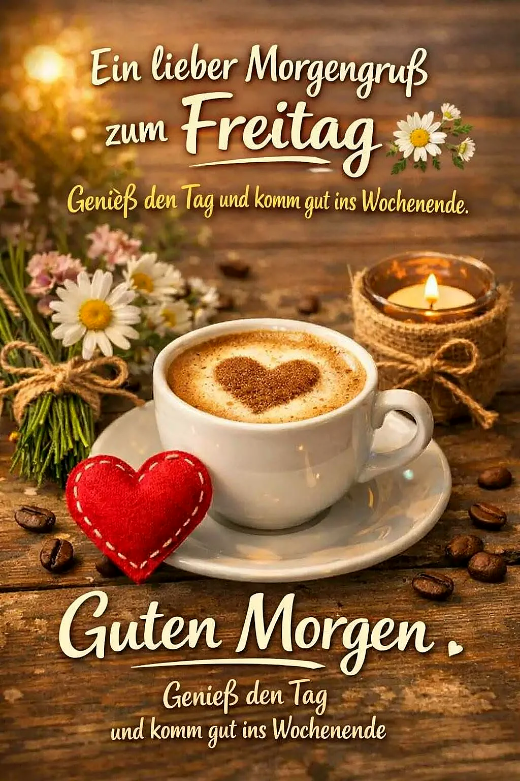Freitagmorgen-Gruß - Guten Morgen, komm gut ins Wochenende!