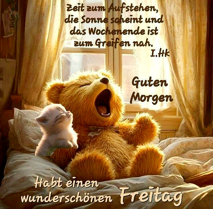 Freitagmorgen-Gruß: Süße Tiere & Wochenende