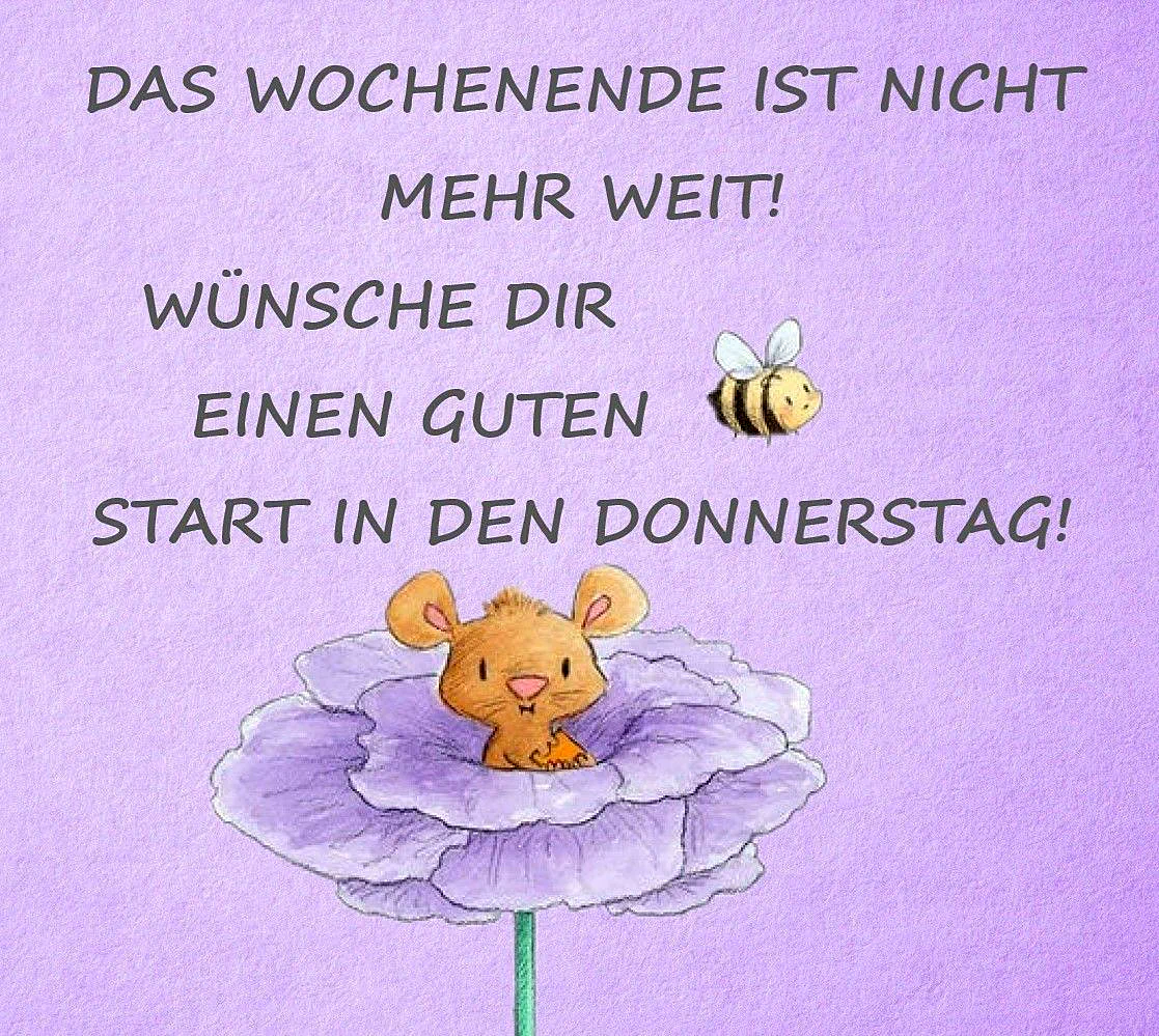 Guten Donnerstag: Das Wochenende rückt näher!