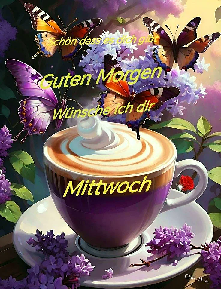 Guten Morgen Mittwoch - Halbzeit-Motivation mit Kaffee & Schmetterlingen