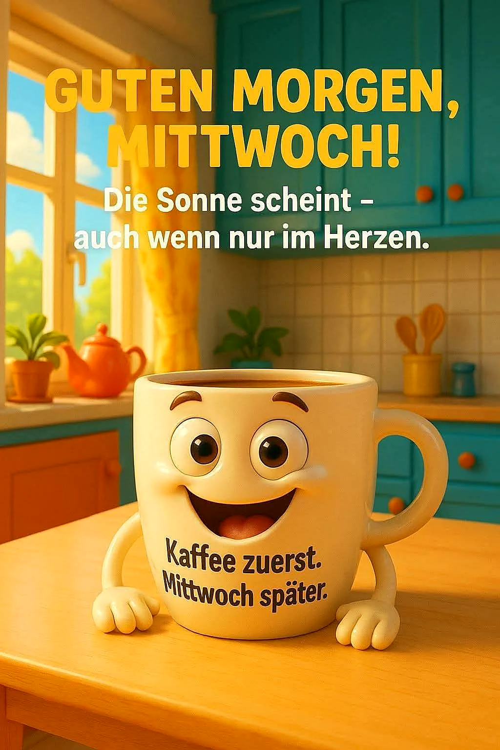 Guten Morgen Mittwoch: Kaffee zuerst, dann easy durch die Wochenmitte!