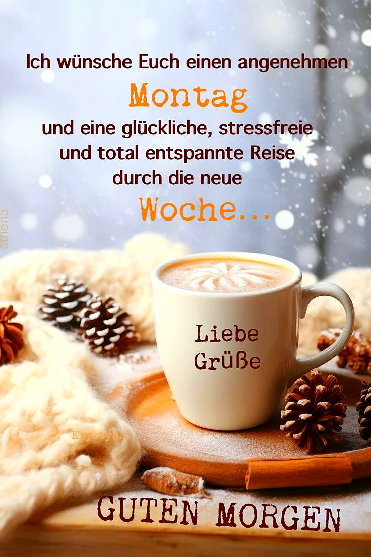 Guten Morgen! Montag-Motivation mit Kaffee und Wärme