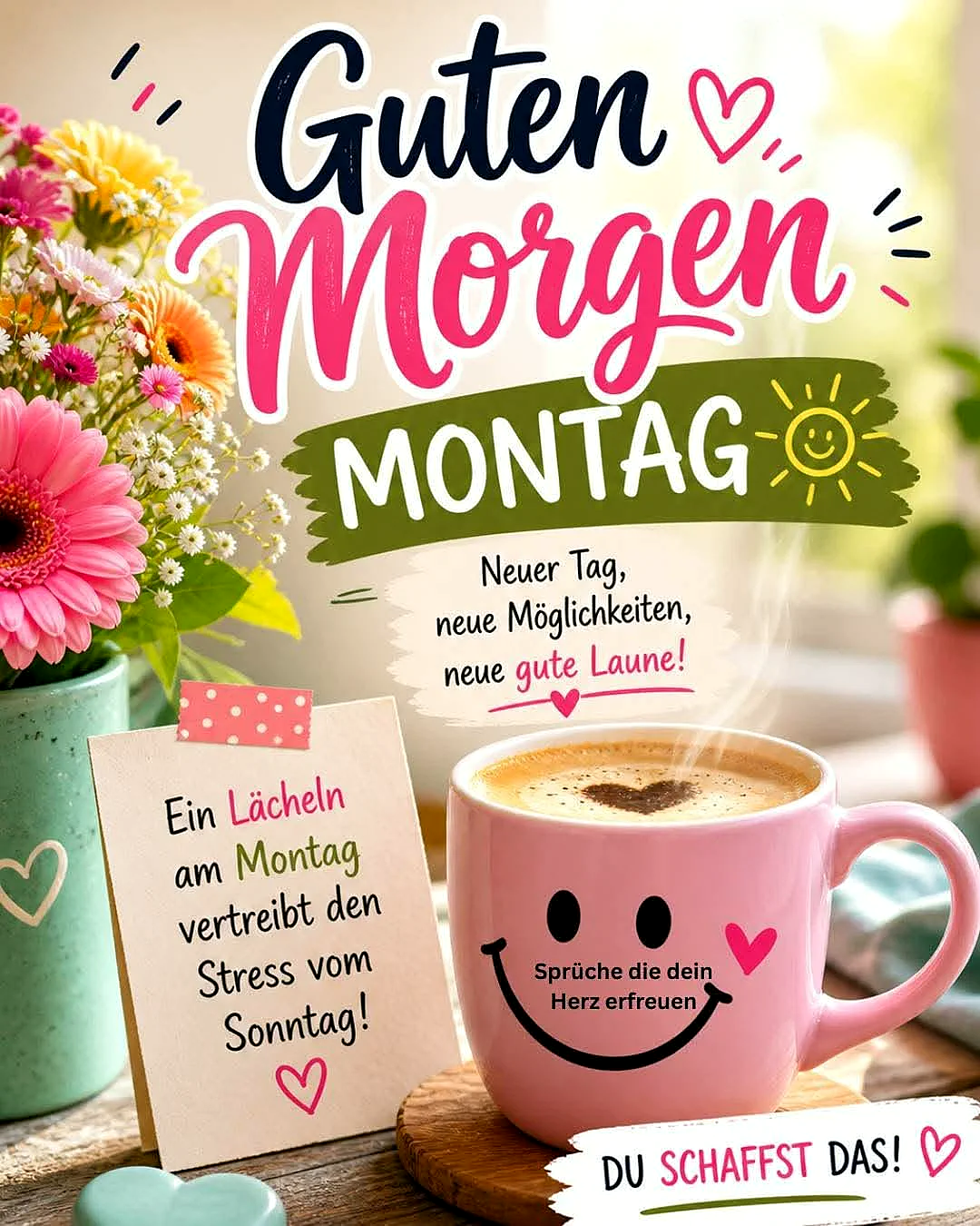 Guten Morgen Montag: Neuer Tag, neue Möglichkeiten!
