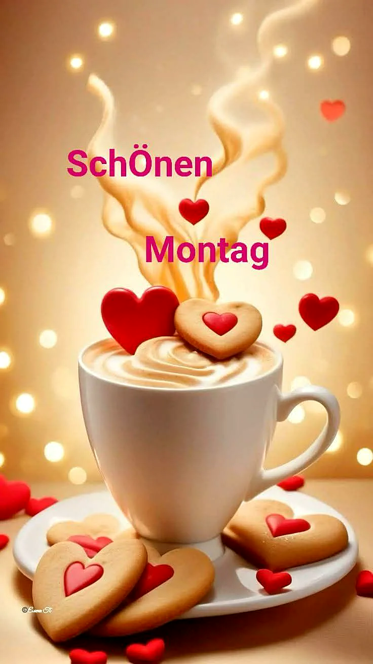 Herzlichen Montagswunsch mit Kaffee und Liebe
