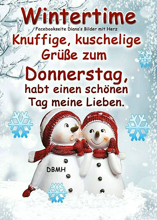 Kuschelige Donnerstag Grüße: Vorfreude auf ein winterliches Wochenende